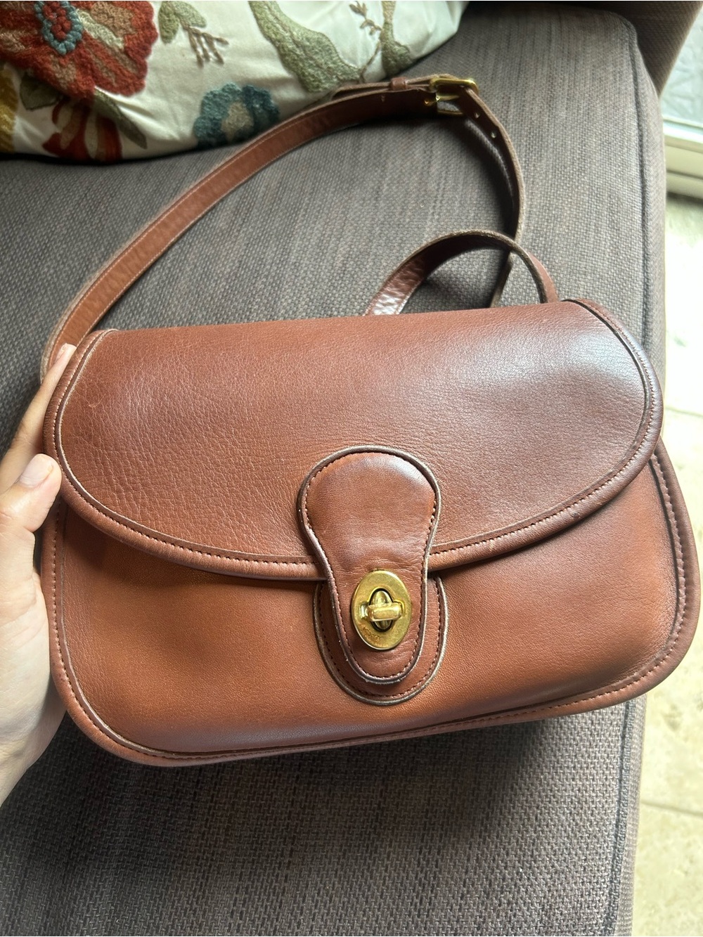 Coach Prarie Brown Leather Crossbody Bag